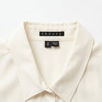 Theory Ivory Silk Military Utility Button Down Shirt Size P
