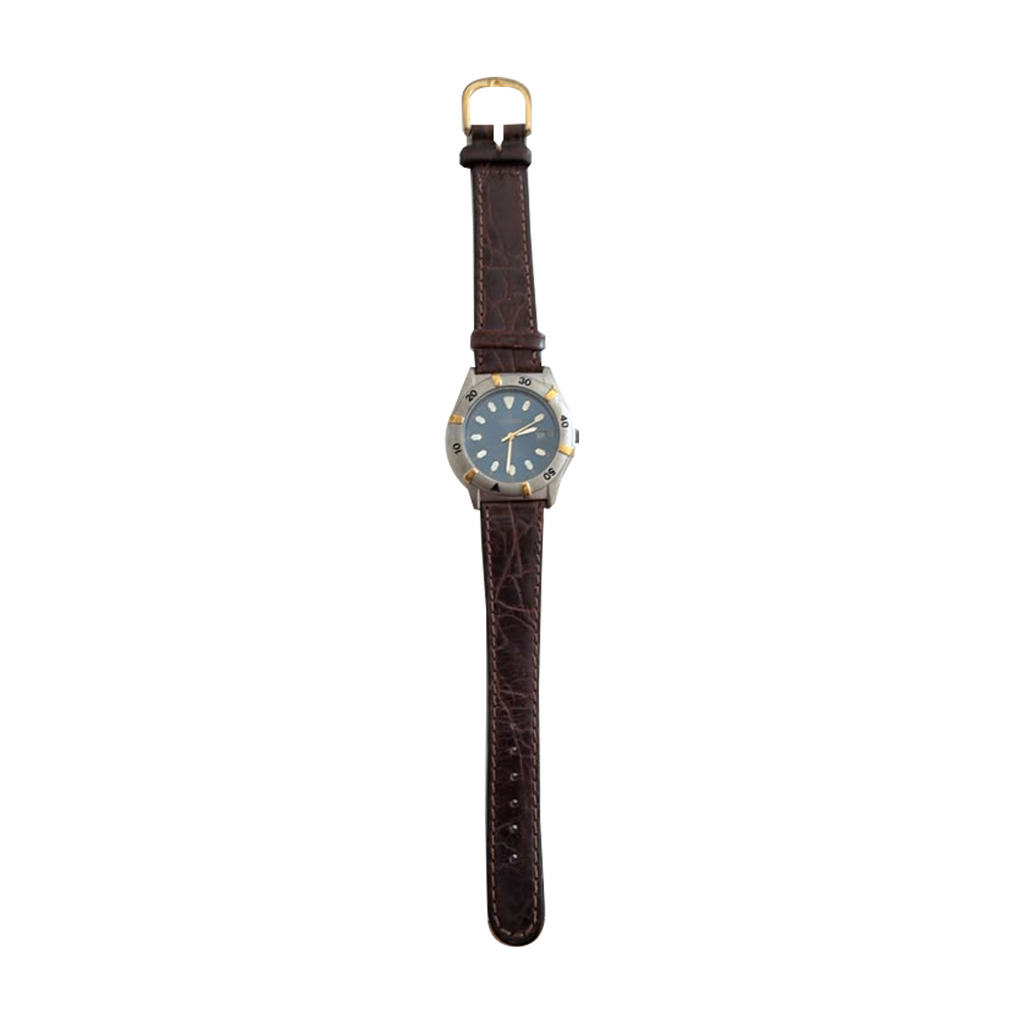 VINTAGE Blue Dial Dive-Style Quartz Watch - Requires a Battery