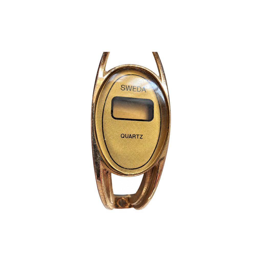 Vintage Sweda Oval Digital Bangle Quartz Watch - Requires a Battery