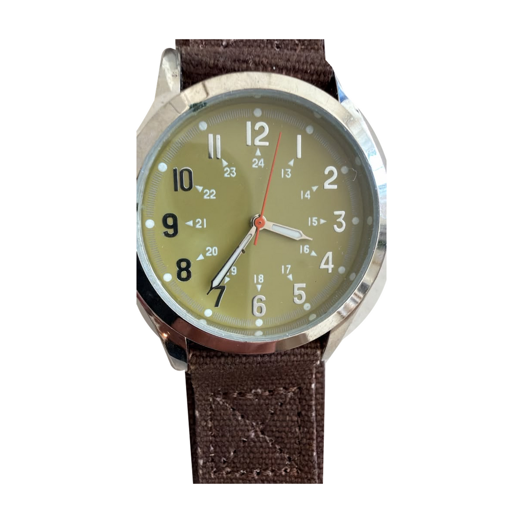 Vintage Olive Dial Military Field Watch - Requires a Battery
