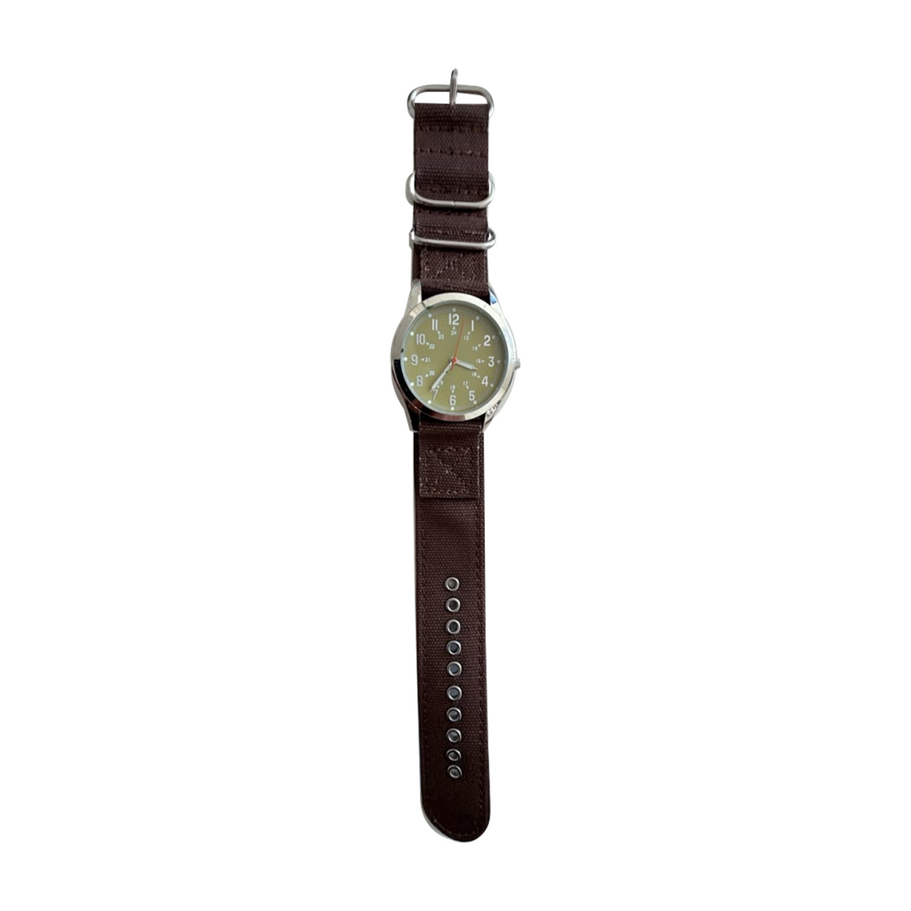 Vintage Olive Dial Military Field Watch - Requires a Battery