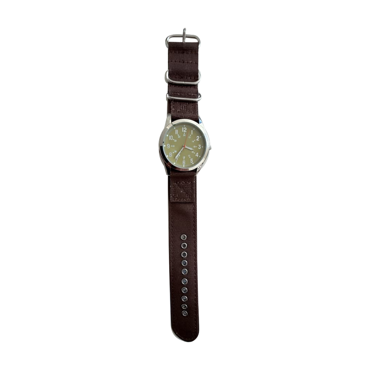 Vintage Olive Dial Military Field Watch - Requires a Battery