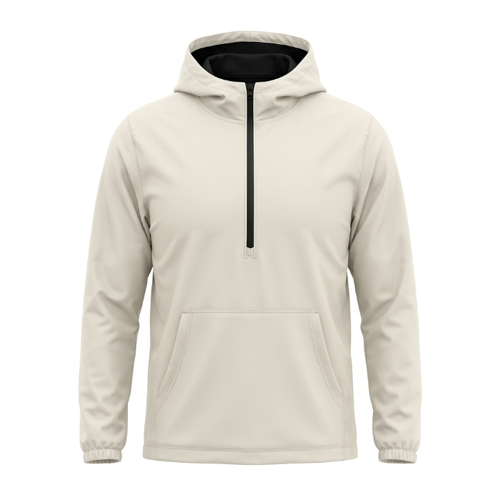 Grand Running Club Hooded Anorak Pullover Jacket Beige