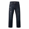 Five Four Original Straight Paint Splatter Dark Wash Jeans