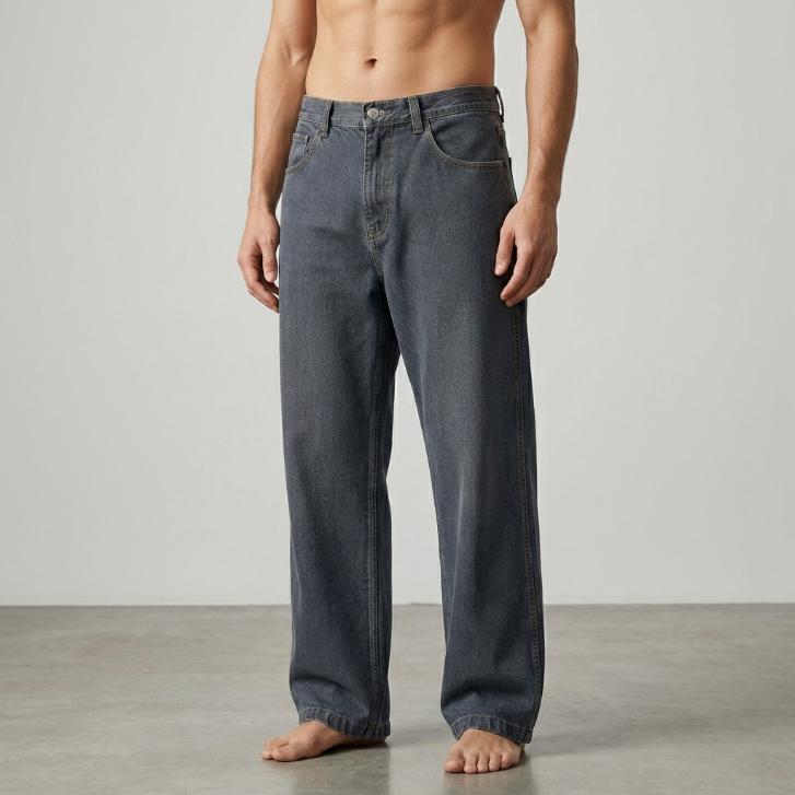 Five Four Medium Light Wash Straight Leg Jeans