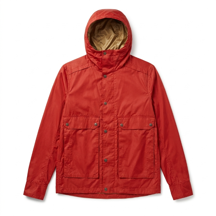 ZARA MAN Hooded Utility Field Jacket Red
