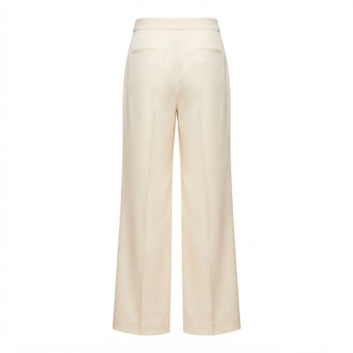 Lafayette 148 New York Cream Silk Blend Wide Leg Pants Size 4