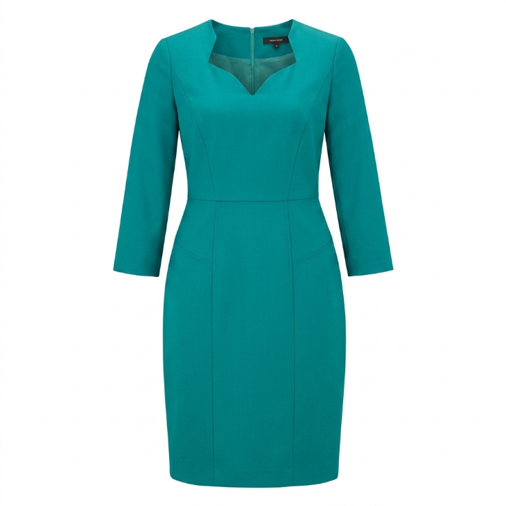 BOSS Hugo Boss Green V-Neck Sheath Dress