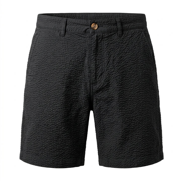 Five Four Charcoal Denim-Look Shorts