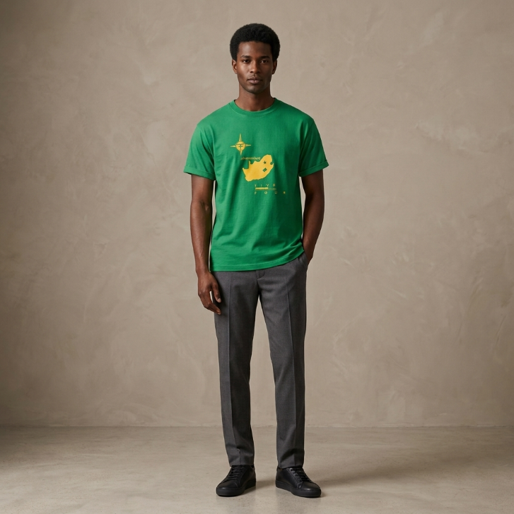 Five Four "Johannesburg" Map Logo Graphic T-Shirt Green