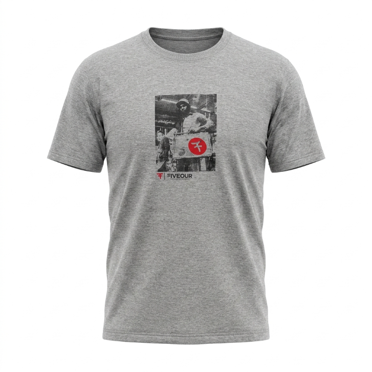 Five Four Photo Graphic T-Shirt Heather Grey