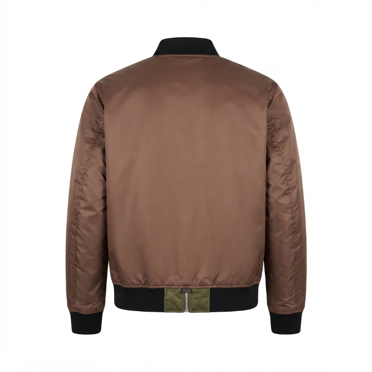 Five Four Brown Zip-Up Bomber Jacket