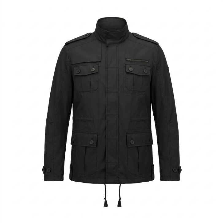 Five Four Madison Lightweight Military Field Jacket Black