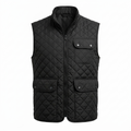 ZARA MAN Quilted Utility Vest Black