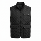 ZARA MAN Quilted Utility Vest Black