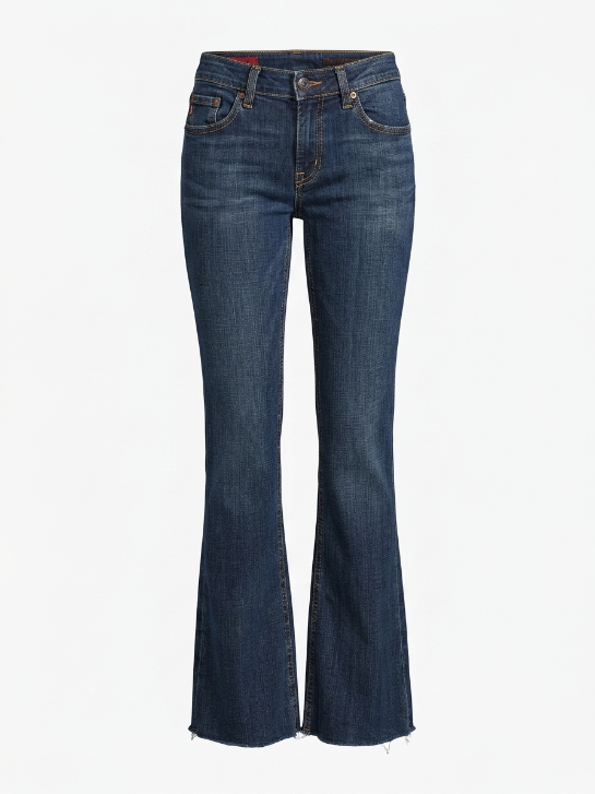AG Adriano Goldschmied Dark Wash Raw Hem Flare Jeans Size 28/REGULAR