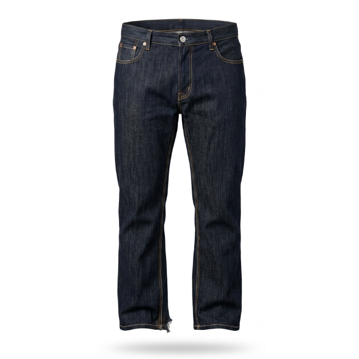 Five Four Dark Wash Contrast Stitch Straight Leg Jeans