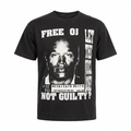 Vintage 90s "Free OJ / Let The Juice Loose" Mugshot Graphic T-Shirt Black