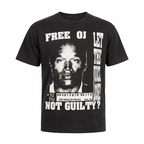 Vintage 90s "Free OJ / Let The Juice Loose" Mugshot Graphic T-Shirt Black