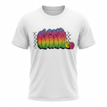 El Merch Graffiti Bubble Letter Smiley Graphic T-Shirt White