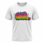 El Merch Graffiti Bubble Letter Smiley Graphic T-Shirt White