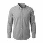 Five Four Micro Grid Check Long Sleeve Shirt - Black / White / Size Large