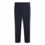 Vince Navy Blue Side Stripe Trousers Size 4