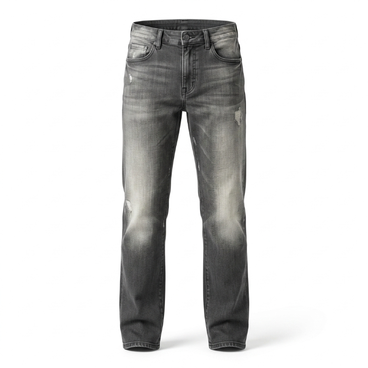 Five Four Drake Distressed Grey Wash Straight Leg Jeans Size
