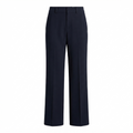 Vince Navy Blue Pull-On Front Crease Trousers Size S