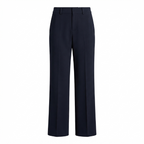 Vince Navy Blue Pull-On Front Crease Trousers Size S