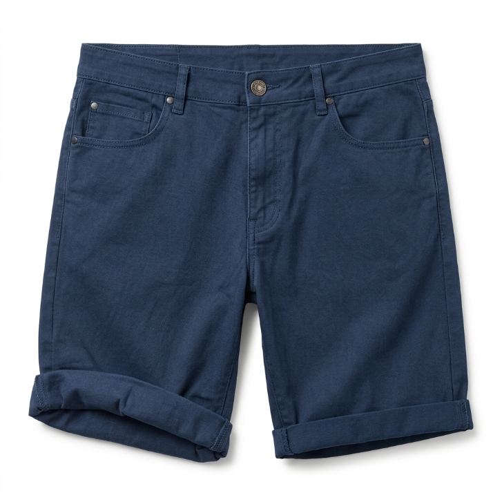 Five Four Slate Blue 5-Pocket Cuffed Shorts