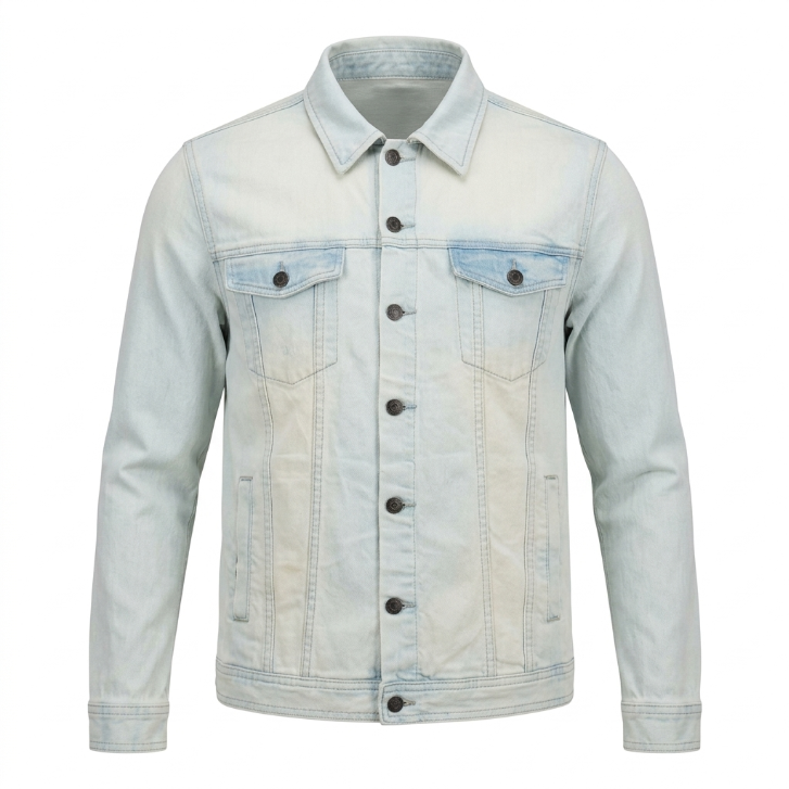 Five Four x 12AMRUN Light Wash Denim Trucker Jacket