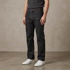 GK Swami Enterprises Charcoal Contrast Stitch Jeans