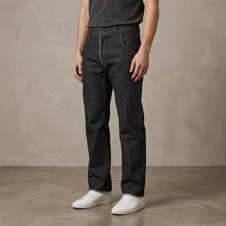 GK Swami Enterprises Charcoal Contrast Stitch Jeans