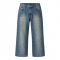 Anoname Faded Light Wash Straight Leg Jeans