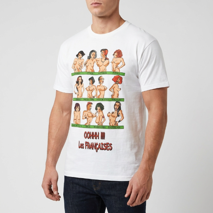 SOL'S Regent "OOHHH !!! Les Françaises" Novelty Graphic T-Shirt White