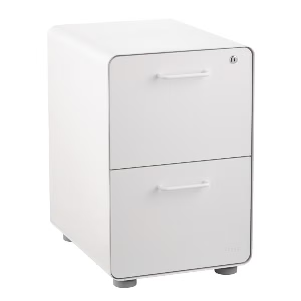 Poppin Stow 2-Drawer File Cabinet White