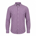 Five Four Purple Gingham Check Long Sleeve Shirt - Purple / White / Size Large