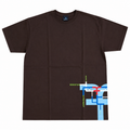 Five Four Abstract Side Graphic T-Shirt - Brown/Blue