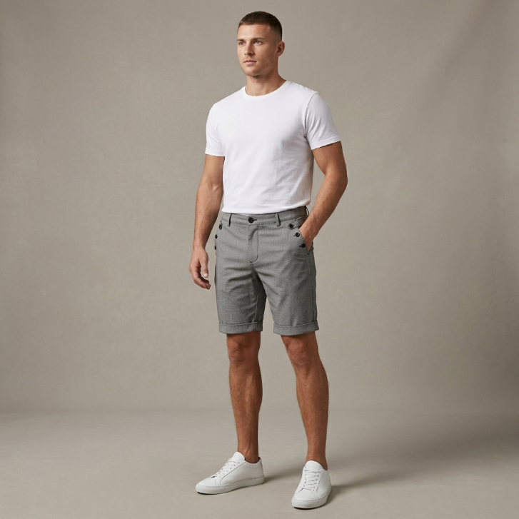 Five Four Houndstooth Tailored Bermuda Shorts