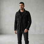 Five Four Black Utility Military Field Jacket