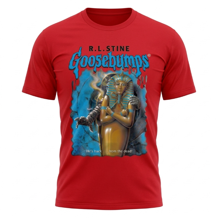 Goosebumps Return of the Mummy T-Shirt - Red - Officially Licensed R.L. Stine Graphic Tee