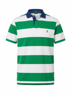 Polo Ralph Lauren Custom Fit Green Rugby Stripe Polo