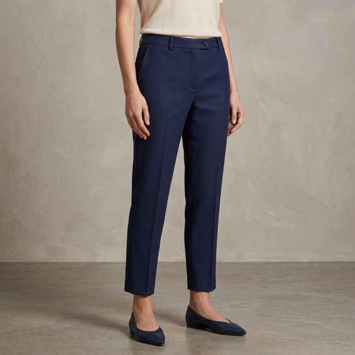 Tory Burch Tailored Ankle Pants Navy Blue Size 2