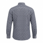 Five Four Gingham Check Long Sleeve Button Down Shirt - Black / White / Large