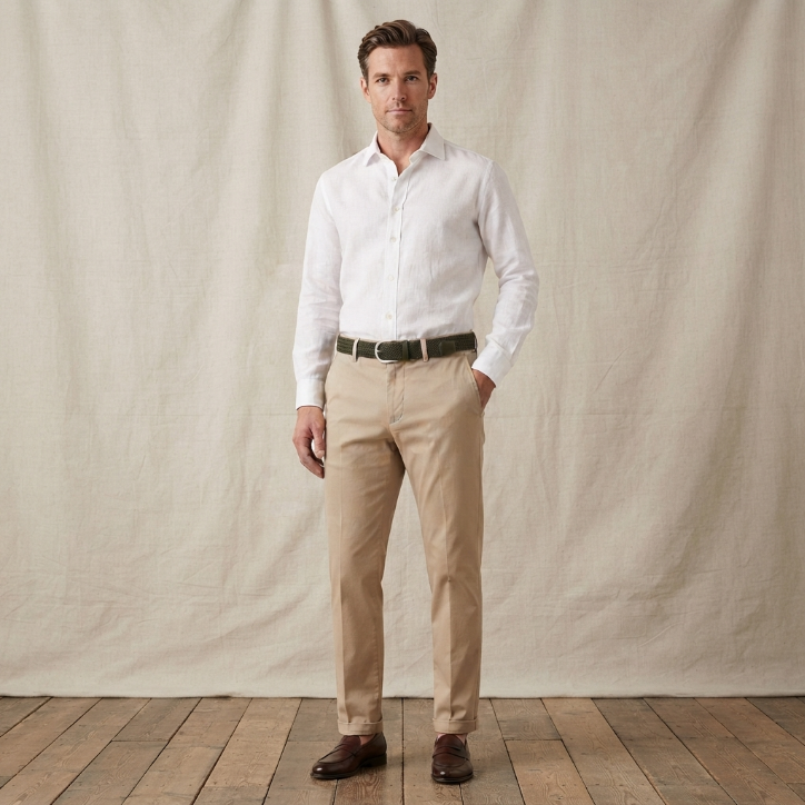 Title Five Four Chilao Braided Stretch Belt Olive