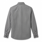 Five Four Vertical Fine Stripe Dual Pocket Long Sleeve Shirt - Black / White / Size Medium