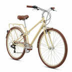 sixthreezero Around the Block Cruiser Bike - Cream with Stitched Floral Fenders