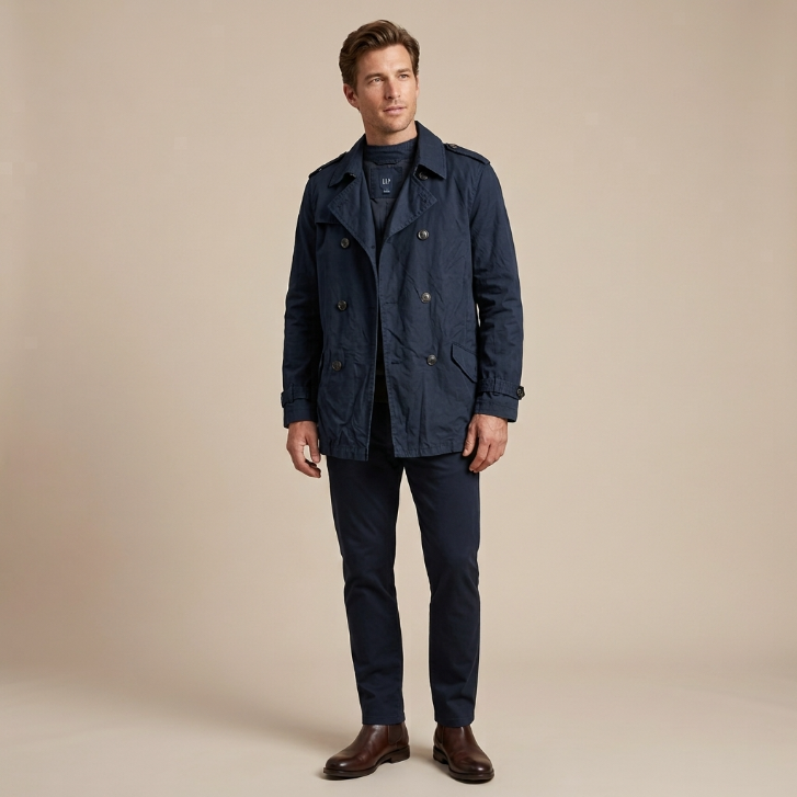 Gap Double-Breasted Cotton Coat