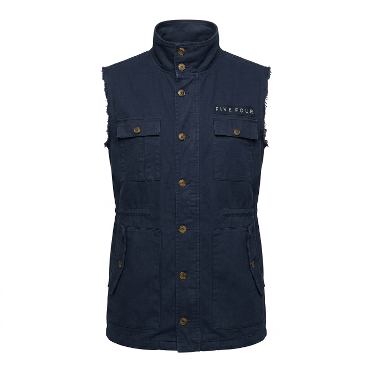 Five Four Canvas Military Field Vest Dark Navy